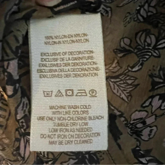 Free People Hendrix Olive Green Long Sleeve Blouse Top Size Small - Picture 10 of 12